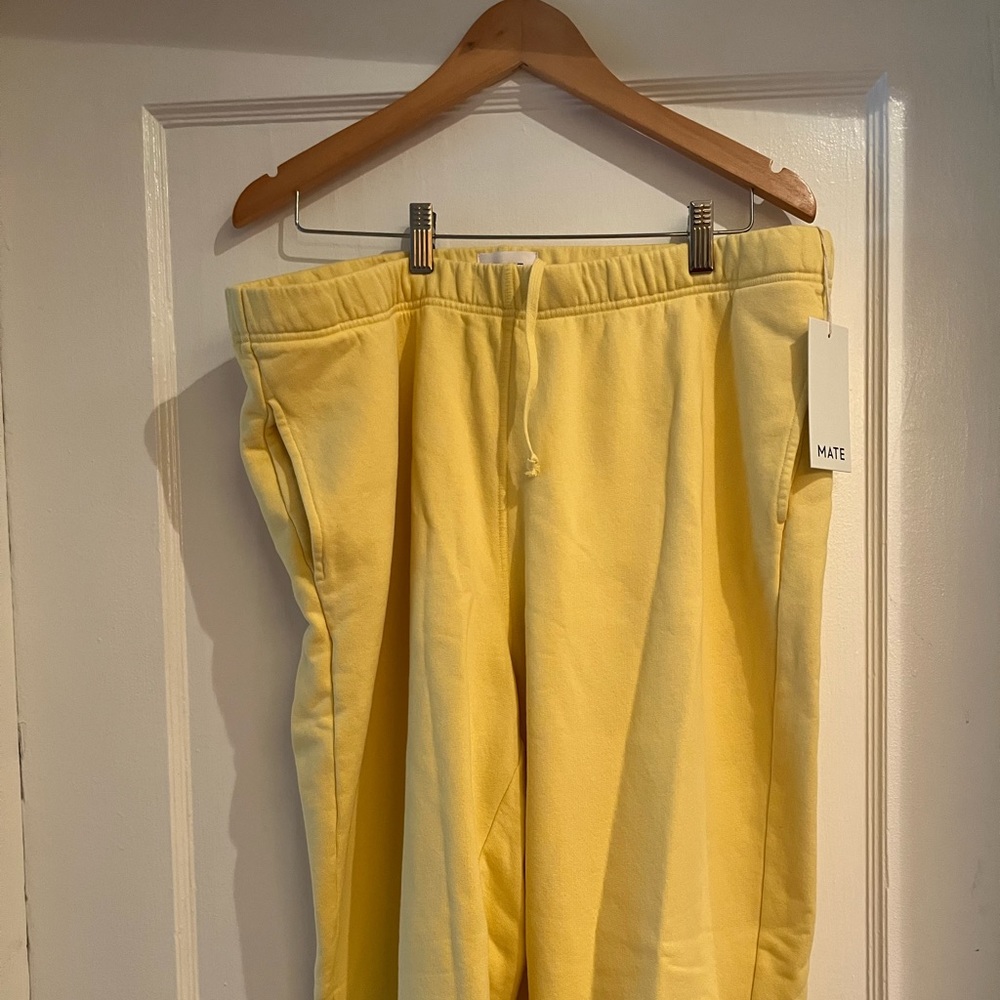NWT Mate the Label 1X organic fleece relaxed pocket sweatpants